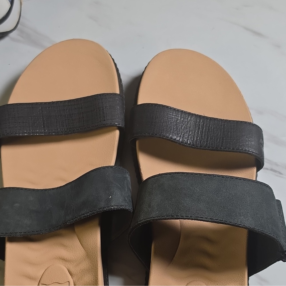 Sperry Women's Black Leather Slide Sandals Slip On Casual US 10‎